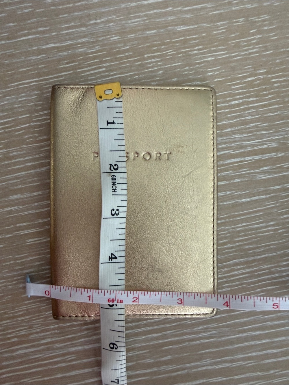 COACH Smooth Leather Gold Passport Cover Passport Holder - Picture 3 of 13